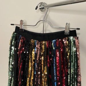 JOA Sequin Skirt - lined with elastic velvet waist (size SMALL)